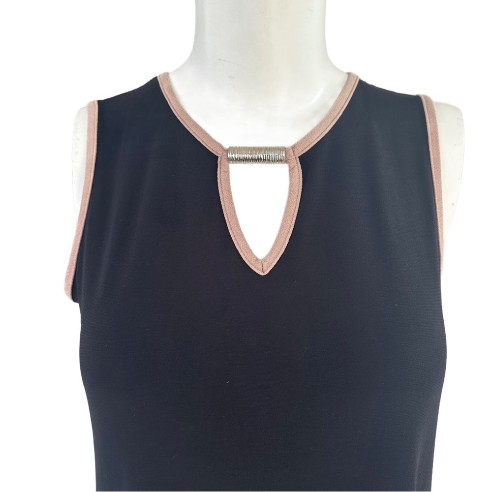 Black Sleeveless A-Line Cocktail Dress, Size 8 - Picture 3 of 6